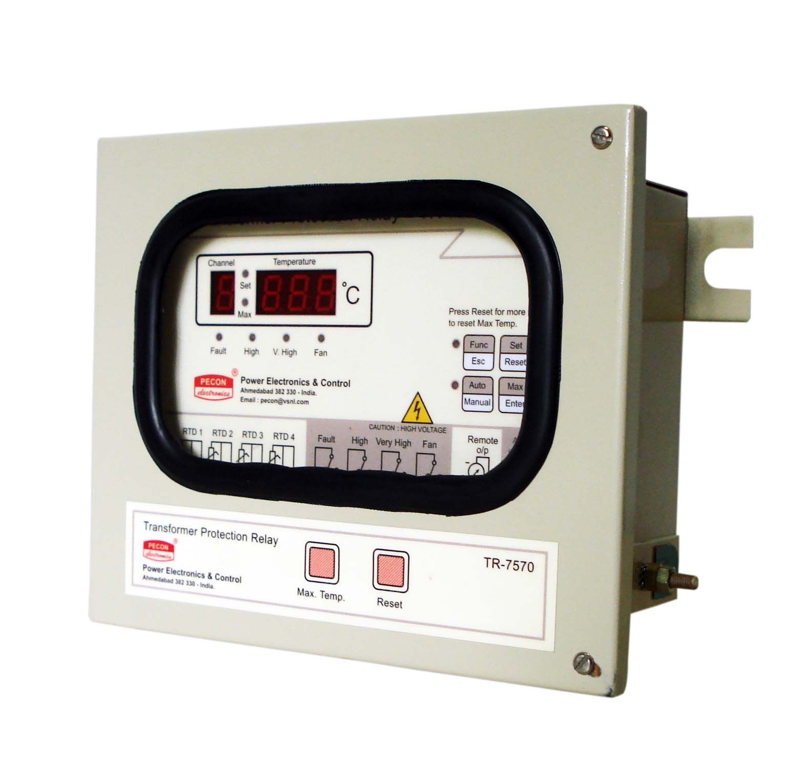 TR 7570 Four channel temperature scanner with 4 to 20 mA Remote output Transformer Protection Relay